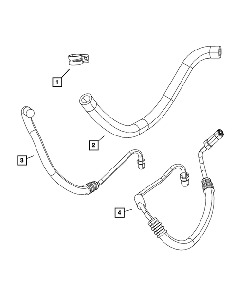 Power Steering Hoses for 2008 Jeep Wrangler #0