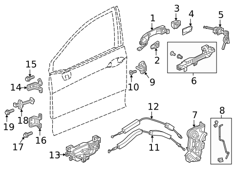 Front Door for 2019 Honda Clarity #1
