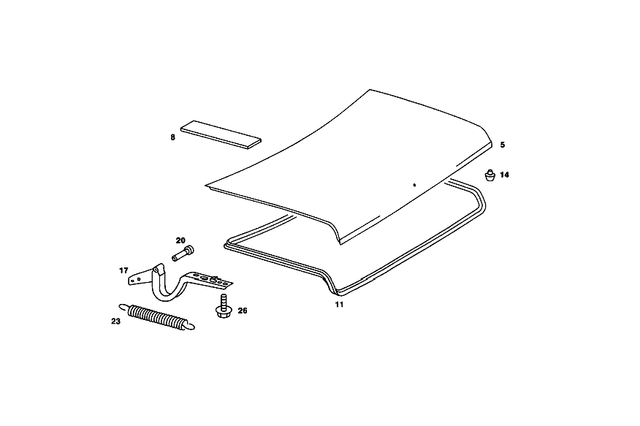 1237580336 - : Spring for Mercedes-Benz: 220, 220D, 230, 240D, 250C, 280, 280C, 280CE Image