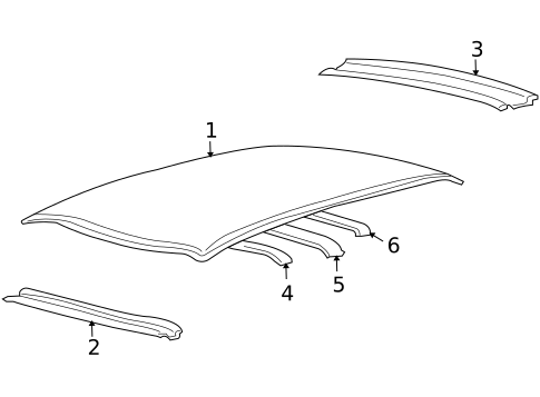 Roof & Components for 2005 Kia Amanti #0