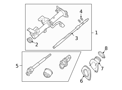 Steering Column for 2007 Toyota Highlander #1