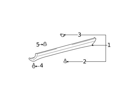 Exterior Trim - Pillars for 2002 Toyota Camry #0