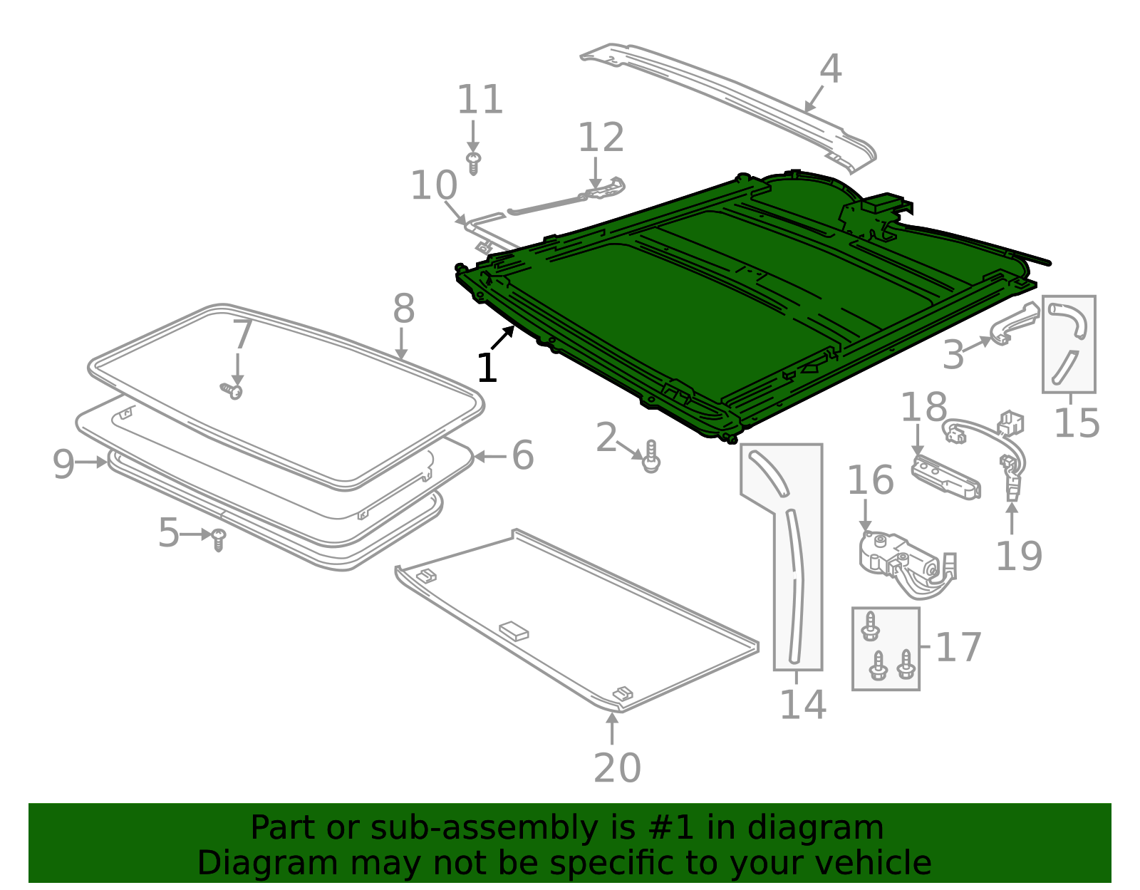 5C3Z-26502C22-AA - Sunroof Frame 2005-2007 Ford | Online Ford