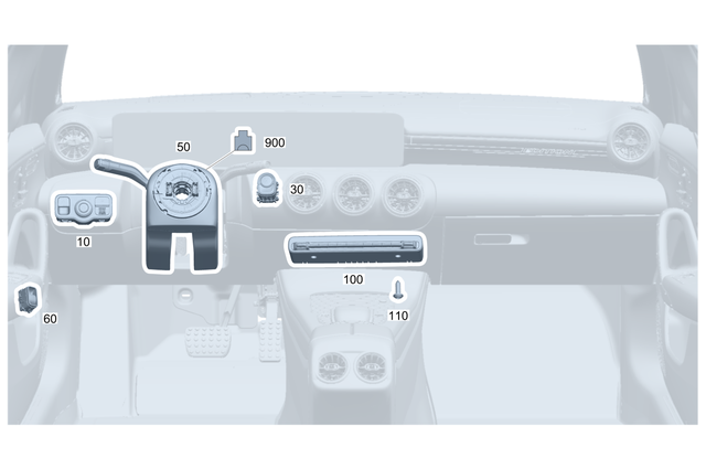 2479052702 - Electrical System: Switch Block for Mercedes-Benz: 180A, 180b, 220a, A220, A35 AMG, CLA250, CLA35 AMG, CLA45 AMG, CLA45 AMG S, GLA250, GLA35 AMG, GLA45 AMG, GLB250, GLB35 AMG Image image