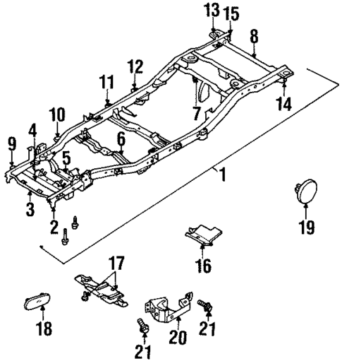 Frame & Components for 2002 Isuzu Rodeo #0