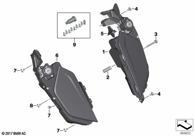 46638557436 - Design: Storage Compartment, Right -  for BMW-Motorrad Image