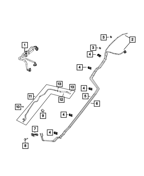 Fuel Lines for 2014 Jeep Cherokee #1