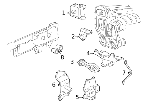 Engine & Trans Mounting for 2000 Pontiac Sunfire #0