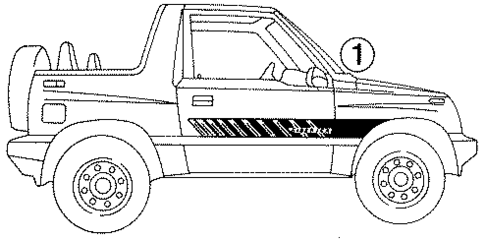 Stripe Tape for 1989 Suzuki Sidekick #0