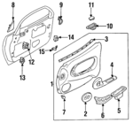 FD0168414A - : Door Trim Panel Bracket for Mazda: RX-7 Image