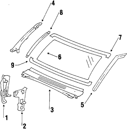Glass - Windshield for 1984 Pontiac Phoenix #0