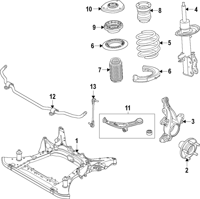 PJ9Z5C145B - Suspension: Cross-member for Ford Image