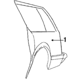 20243540 - Body: Quarter Panel for Buick: Century | Oldsmobile: Cutlass Ciera, Cutlass Cruiser Image