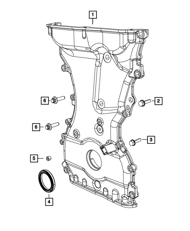 6509285AA - 2.4L Gas; Engine: Hex Flange Head Bolt, Mounting for Mopar Image