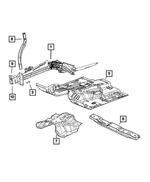 68028075AH - Body Sheet Metal Except Doors: Front Side Rail Front Rail, Left for Mopar Image
