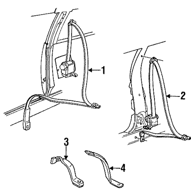 12398947 - : Belt &amp; Retractor for GM Image
