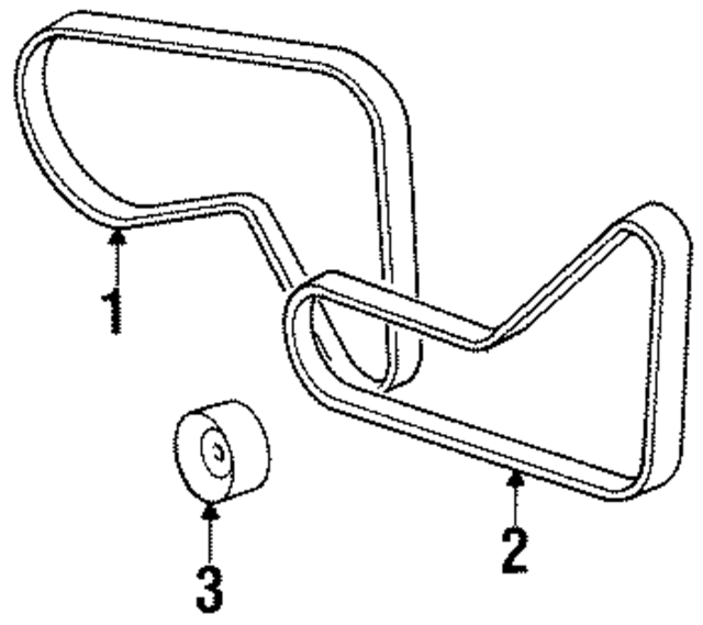 E6AZ8620B - Maintenance &amp; Lubrication: A.I.R Belt for Ford: Country Squire, LTD, LTD Crown Victoria | Lincoln: Continental, Town Car | Mercury: Colony Park, Grand Marquis Image