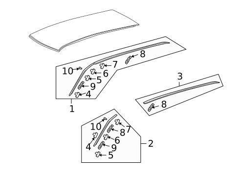 Exterior Trim - Roof for 2005 Mitsubishi Outlander #1