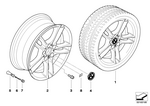 36117891050 - Wheels: Disc Wheel, Light Alloy, Reflex-Silber for BMW Image