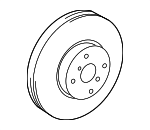 4351252120 - : 2007-2019 Toyota Front Right or Left Brake Disc Rotor Prius C Yaris for Scion: iQ | Toyota: Prius C, Yaris Image