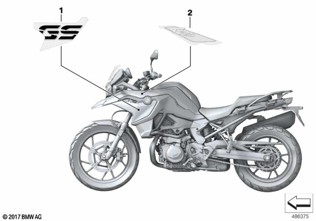 51148389415 - Body Equipment: Lettering Left -  for BMW-Motorrad Image