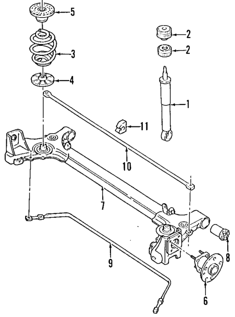 Rear Suspension for 1998 Saab 900 #1