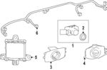 893410E040B5 - Body: Park Sensor for Toyota: 4Runner, Camry, Land Cruiser, Tacoma Image