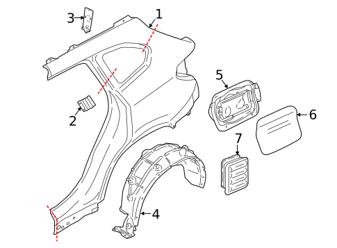 Quarter Panel & Components for 2018 BMW X1 #0
