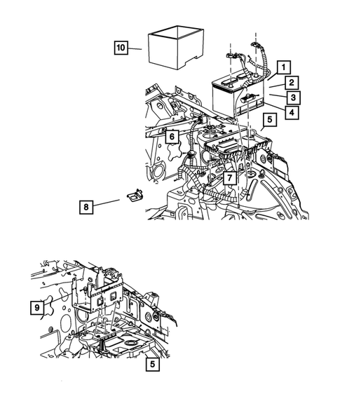 Battery, Battery Tray and Cables for 2008 Jeep Liberty #0