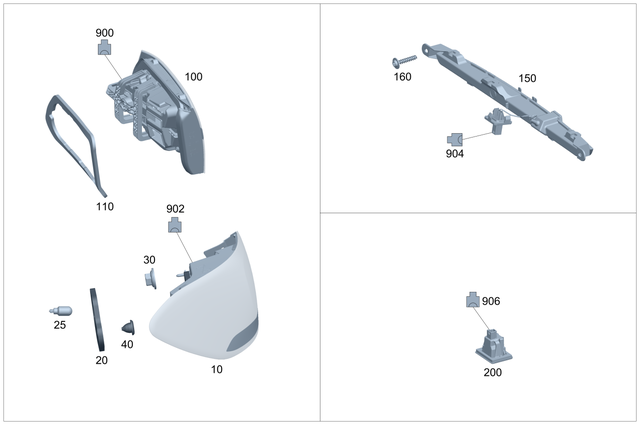 2539069601 - Electrical System: Rear Lamp Combination for Mercedes-Benz Image image