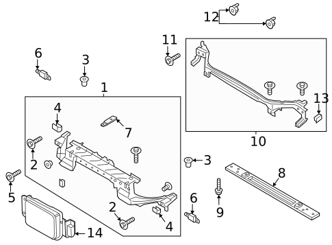 Radiator Support for 2018 Ford Fusion #0