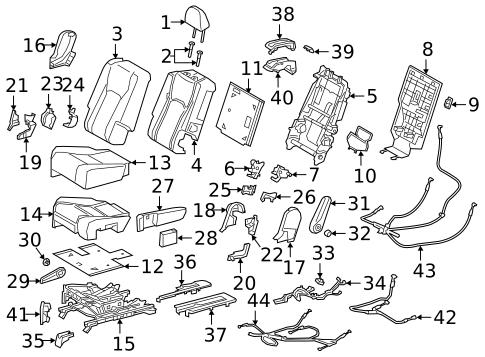 Second Row Seats for 2021 Lexus RX350L #0