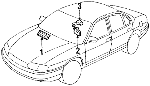 Air Bag Components for 1995 Oldsmobile Cutlass Supreme #0
