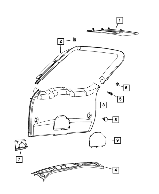 1GT15DX9AC - Interior Trim: Liftgate Molding for Mopar Image image