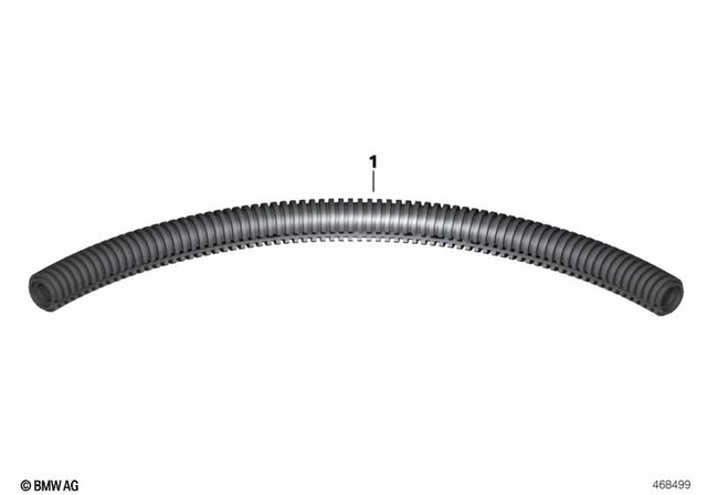 12517803874 - General Electrical System: Corrugated Tubing, Slotted - 130Mm, Ã˜ 7mm for BMW-Motorrad Image