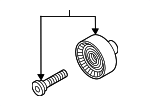 6M903341F - Cooling System: Idler Pulley for Audi Image image