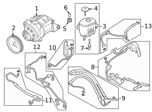 Pump & Hoses for 2010 BMW 760Li #1
