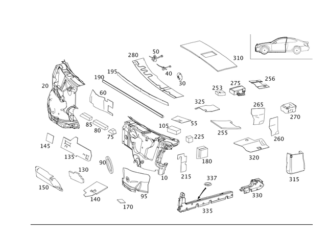 69972890 - Trim: Binder for Mercedes-Benz Image image