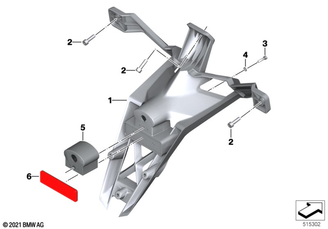 46637725021 - Frame and Mounting Parts: License Plate Holder -  for BMW-Motorrad Image image