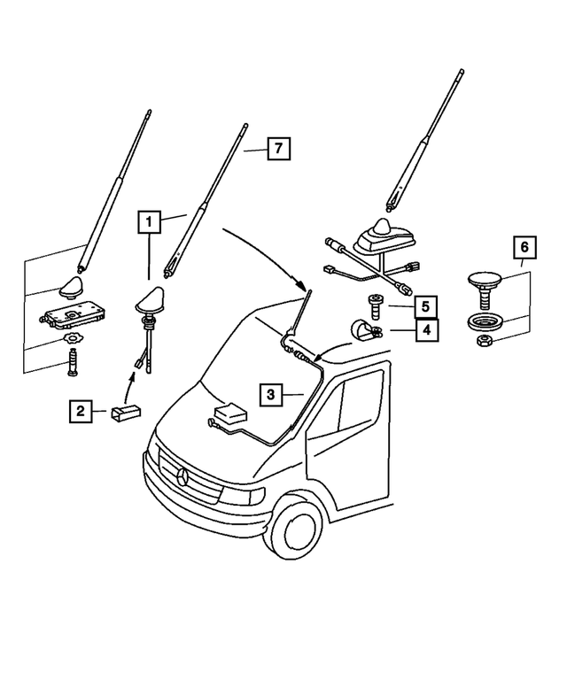 5133983AA - : Antenna Cable for Mopar Image