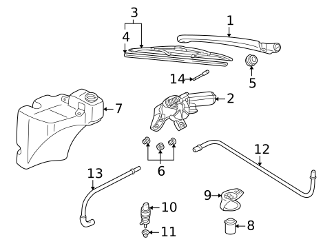 Rear Wiper Components for 2002 Audi A6 Quattro #0