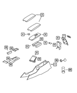 1AJ731D1AA - Instrument Panel and Radios and Consoles: Floor Console for Mopar Image