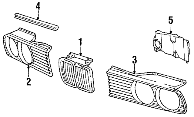 51131945886 - Body: Grille for BMW Image