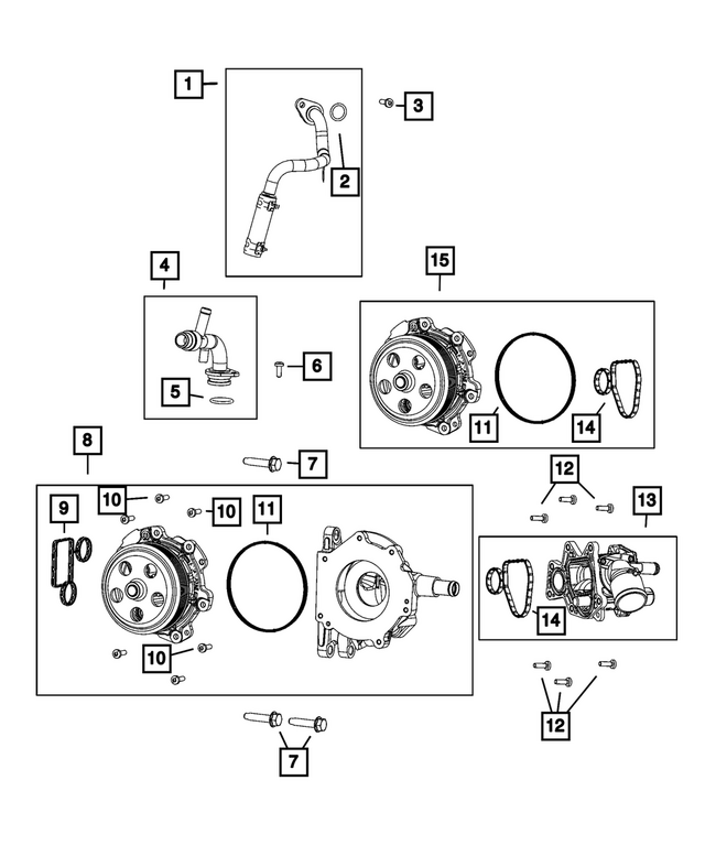 68391293AB - : Water Pump Body Seal for Mopar Image