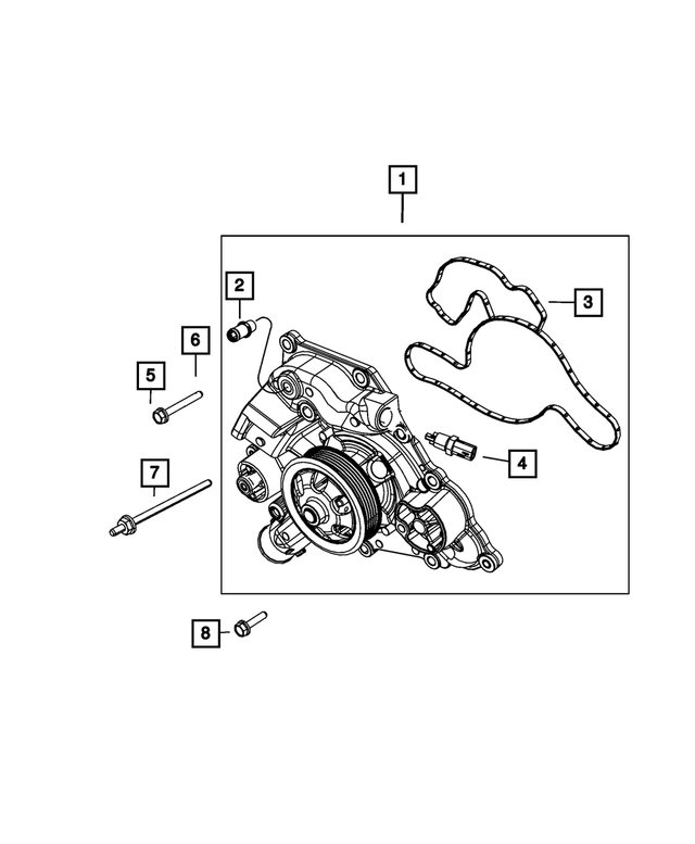 6102184AA - Cooling: Hex Head Bolt And Coned Washer for Mopar Image