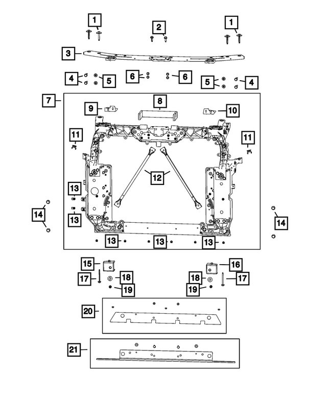 « 6513468AA – Cooling : Tête Hexagonale Vis pour Mopar Image »