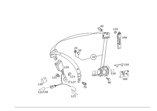 5407705 - Panelling: Repair Kit for Mercedes-Benz: 180C, C230, C240, C280, C32 AMG, C320, C350, C55 AMG, CL500, CL55 AMG, CLK320, CLK350, CLK500, CLK55 AMG, CLK550, CLK63 AMG, CLS500, CLS55 AMG, CLS550, CLS63 AMG, E320, E500, E55 AMG, S430, S55 AMG Image image