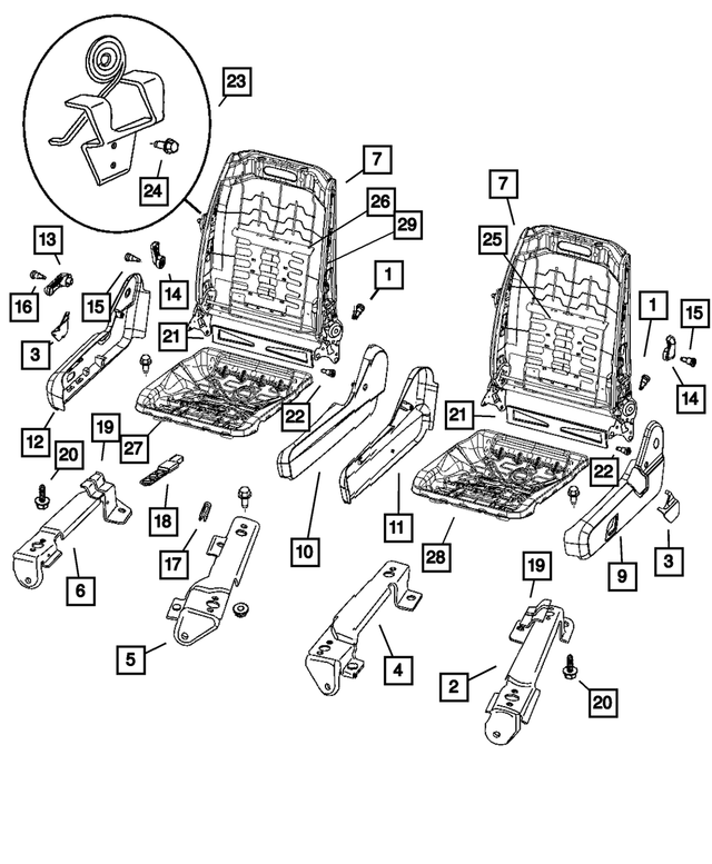68004517AD - : Dodge Durango Driver Seat Trim Panel Manual Medium Slate for Mopar Image