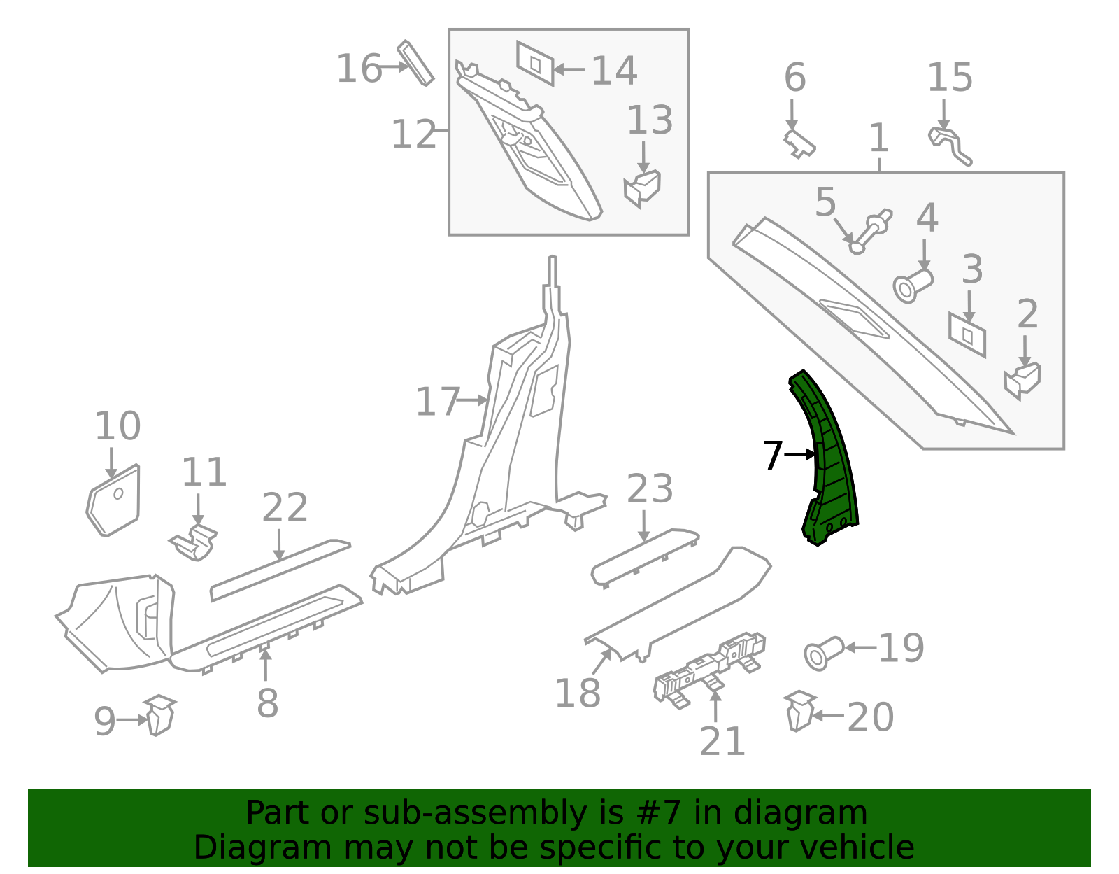 2017-2023 Porsche Panamera Body A-Pillar Trim Panel 971-868-239