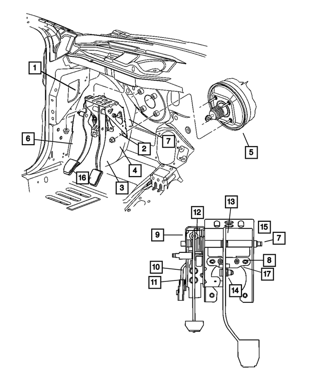 5273102AB - Clutch: Brake Pedal Bracket for Mopar Image